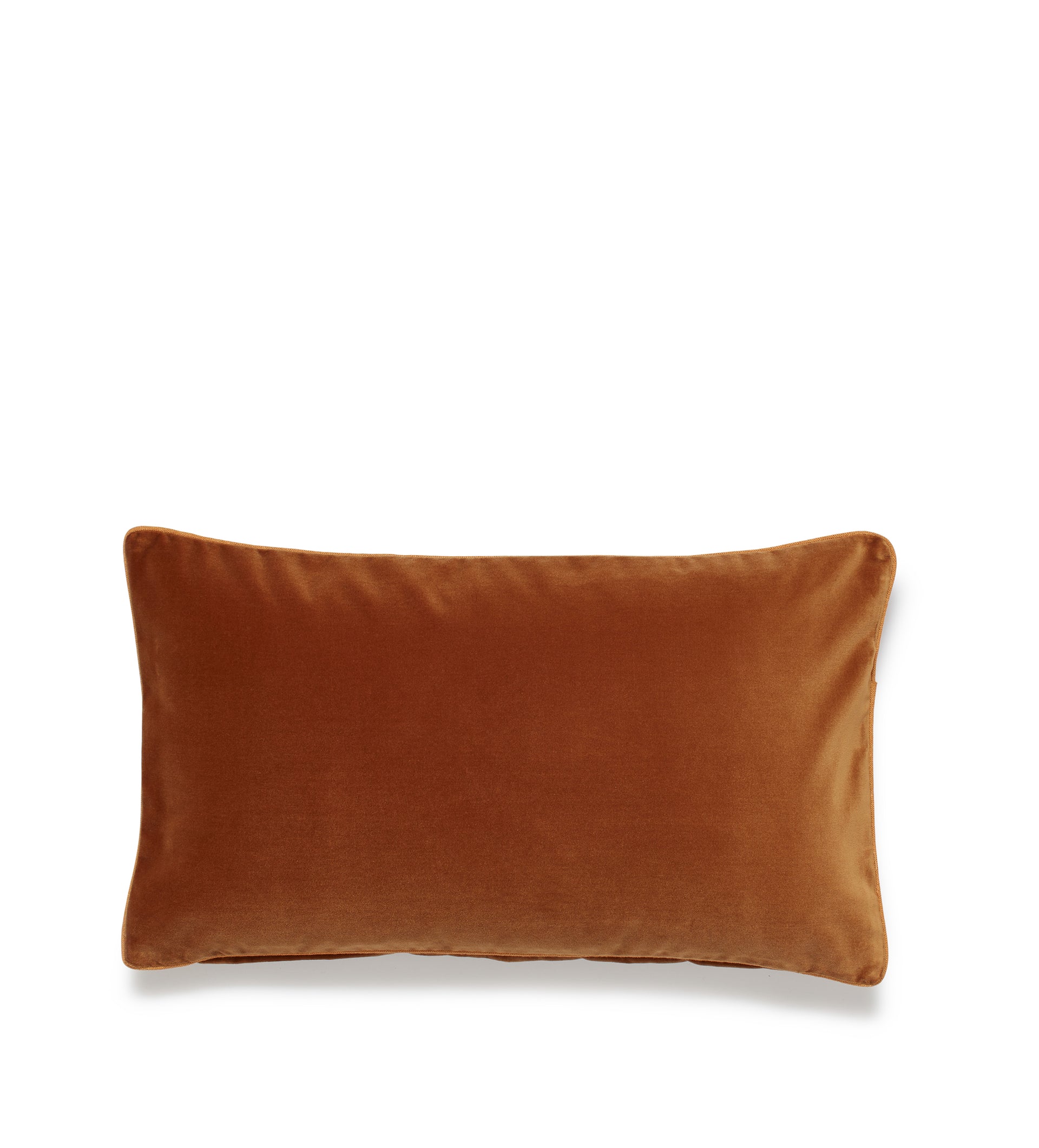 Plain Velvet Rectangular Cushion Cover - Camel