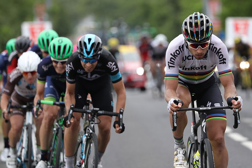 Peter Sagan (Tinkoff) did a lot of work in the breakaway