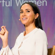 Meghan Markle speaks onstage at Fortune Most Powerful Women Summit 2025 on October 14, 2025 in Washington, DC.