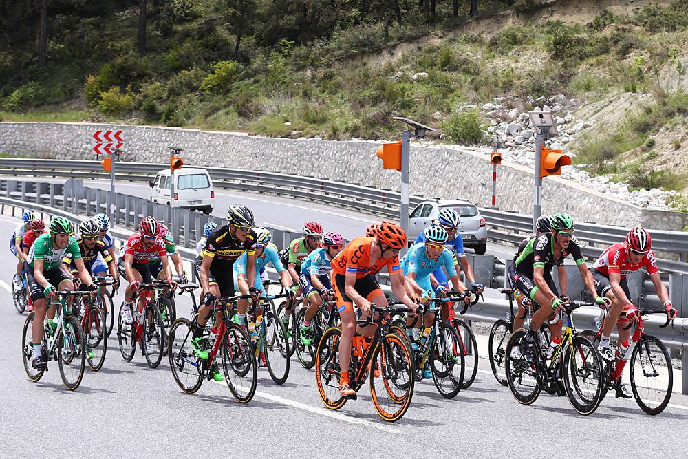 The peloton at the Tour of Turkey