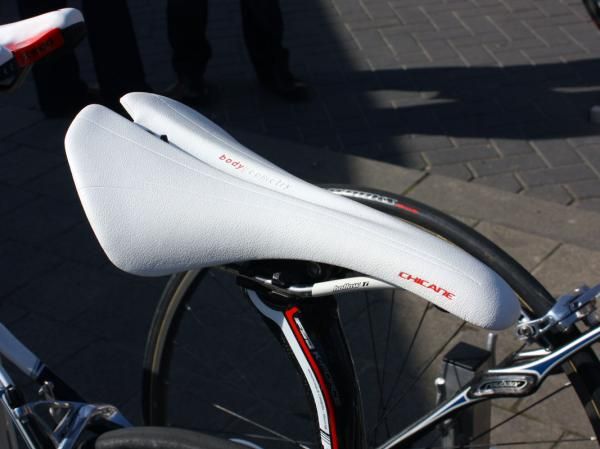 Extended areas on the sides of the new Specialized Chicane are said to provide a more solid platform for the legs to push off of for greater power output.