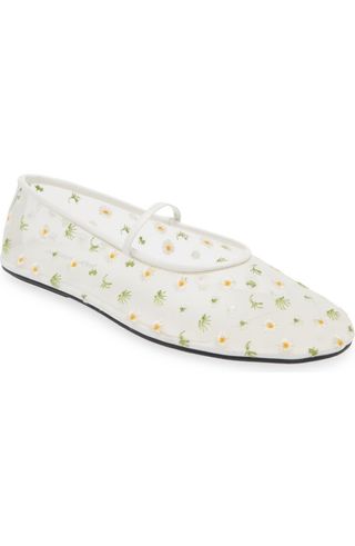 Dancer Embroidered Mary Jane Flat
