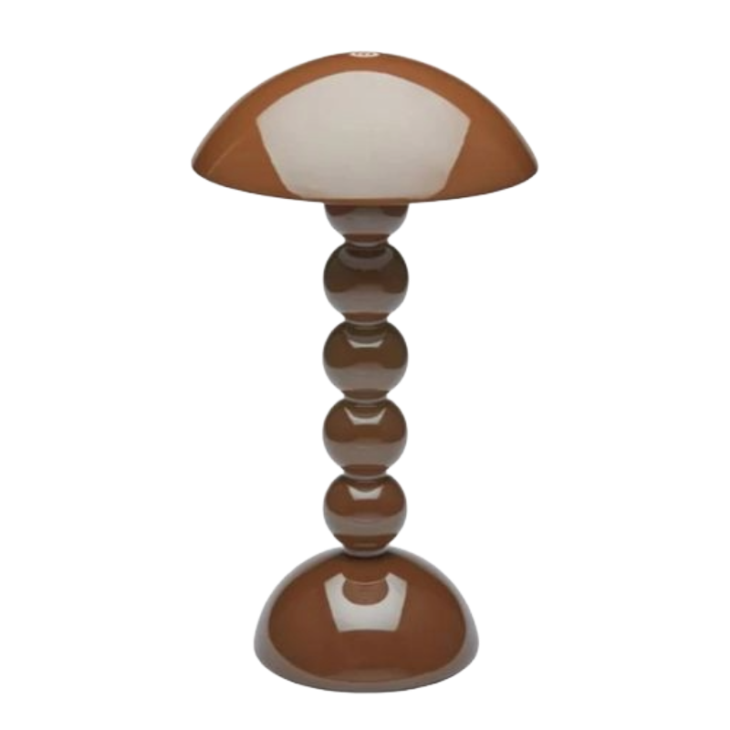 Chocolate Lacquer Rechargeable Bobbin LED Lamp