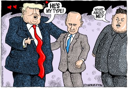 Political Cartoon U.S. Trump Kim Jong Un Putin North Korea Relations
