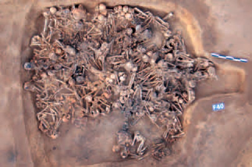 The 5,000-year-old house found in China was about 14 by 15 feet in size. 