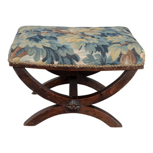 19th Century French Petit Point Stool