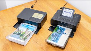 Canon SELPHY CP1500 Wireless Compact Photo Printer being tested in writer's home