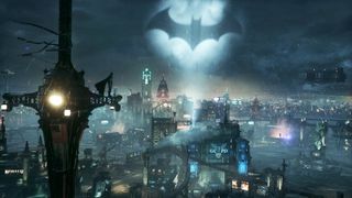 The batsignal goes up over Gotham