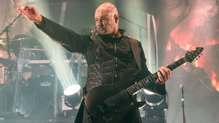 Marek 'Ashok' Smerda of Cradle Of Filth performs at The Roundhouse on October 31, 2021 in London, England. 