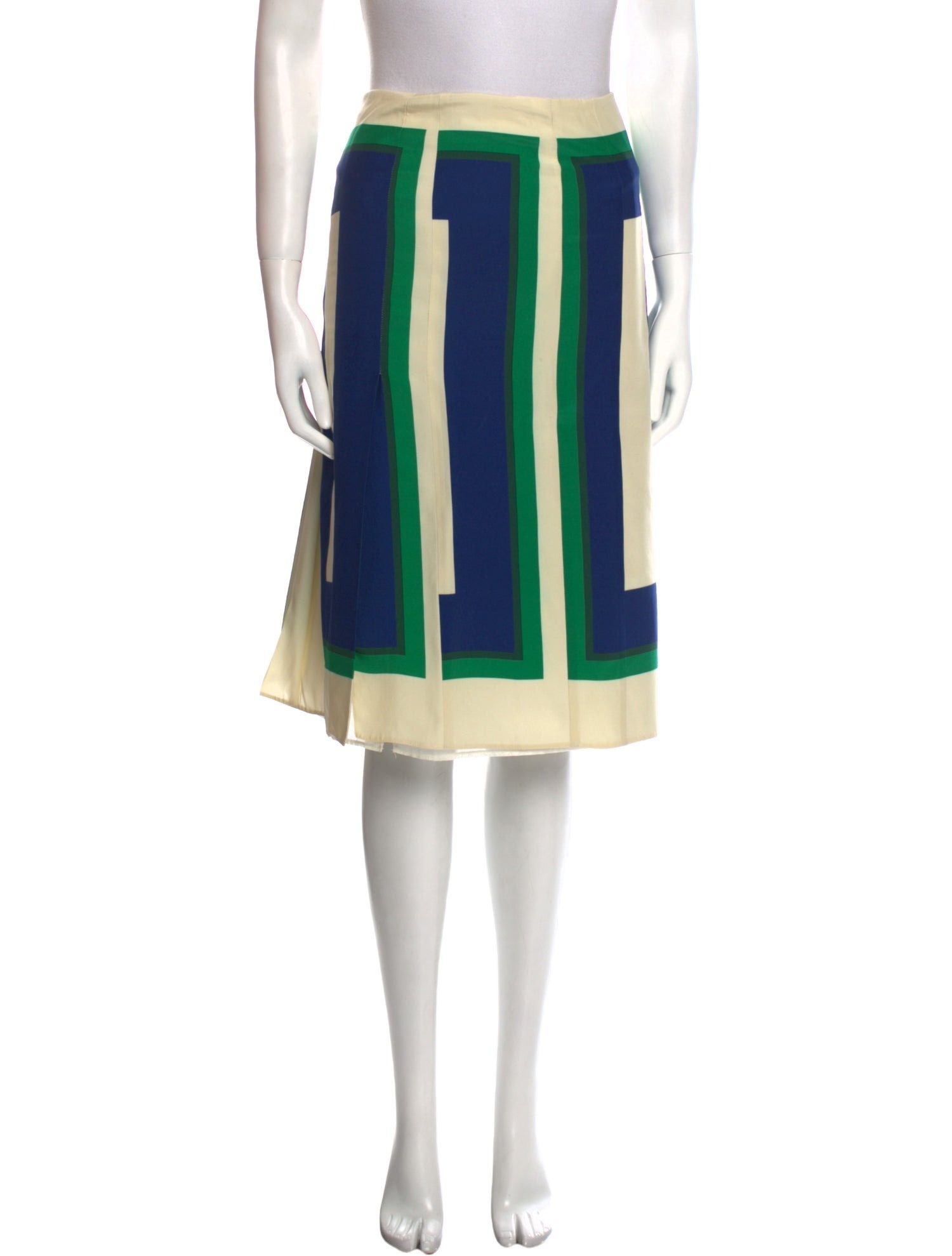 CELINE , Striped Knee-Length Skirt Size: S