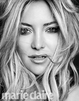 Close up of Kate Hudson - black and white