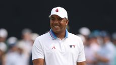 Jhonattan Vegas smiles during round two of the 2025 PGA Championship
