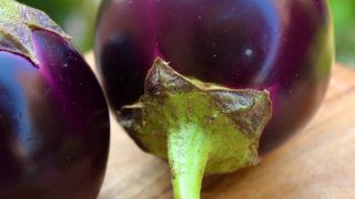Foods to cook in a pizza oven: aubergine