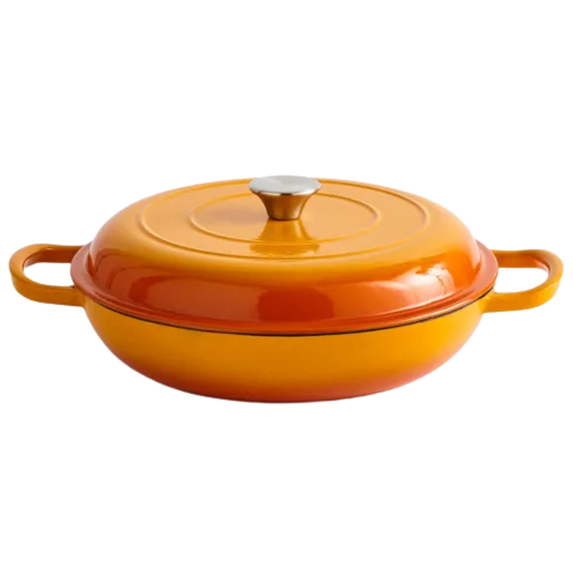 Dunelm Shallow Cast Iron Casserole Dish