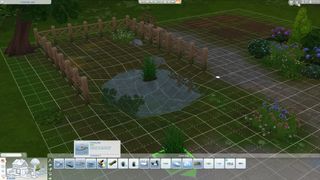 Adding accessories to your new Sims 4 pond, including decorative fish