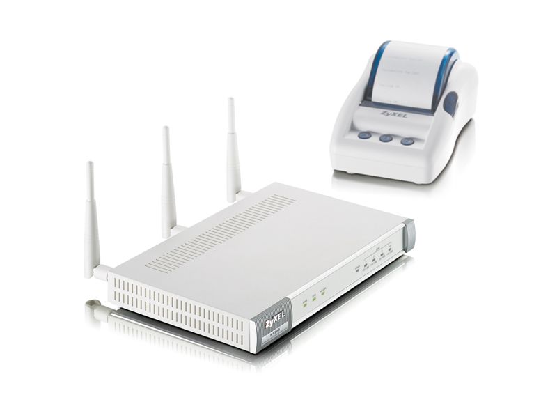 The Zyxel N4100 Wireless Hotspot Gateway with SP300E Ticket Printer