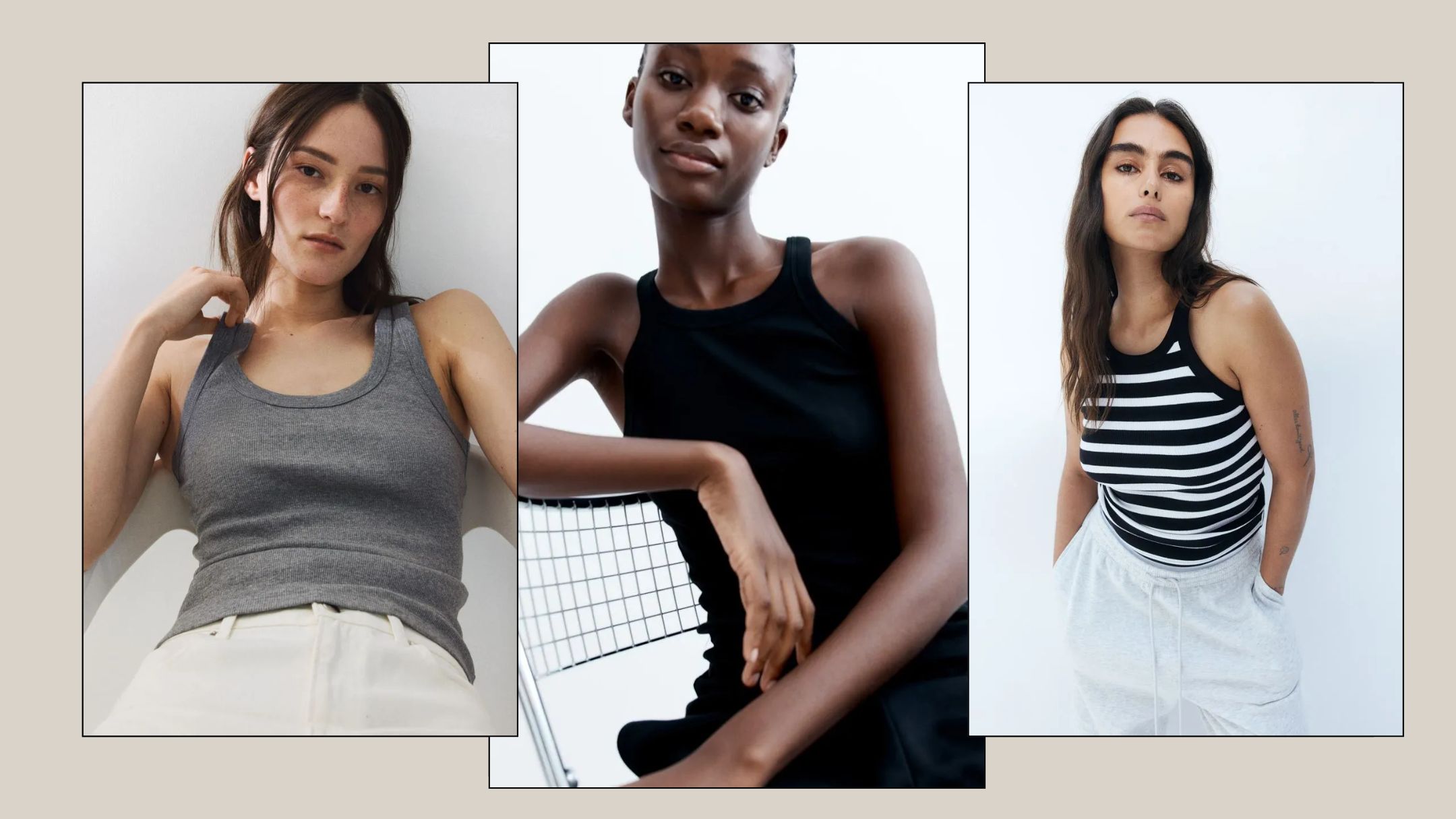 H&M RIBBED VEST TOP