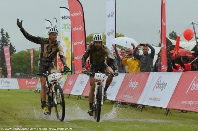 Scott Factory Racing's Matthys Beukes (left) and Philip Buys capture the overall stage win on stage 5