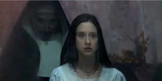 The Nun Bonnie Aarons Taissa Farmiga The Nun creeping behind Sister Irene