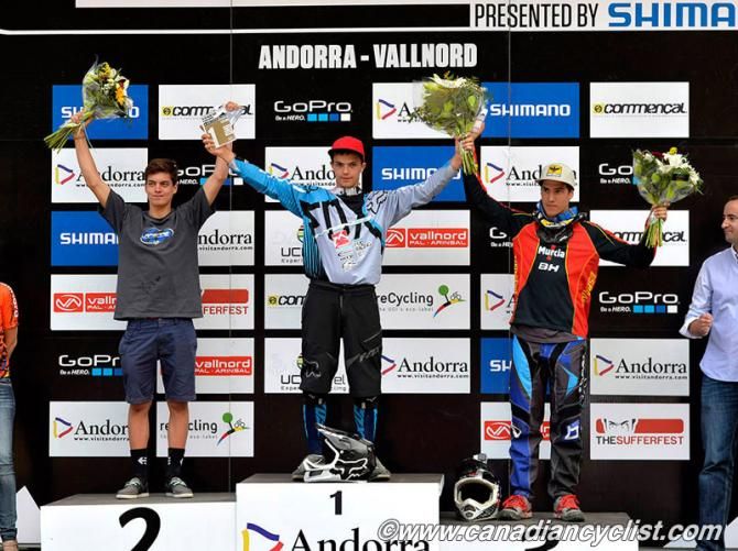 Podium: Loris Vergier, Michael Jones, Daniel Algarra Navarro
