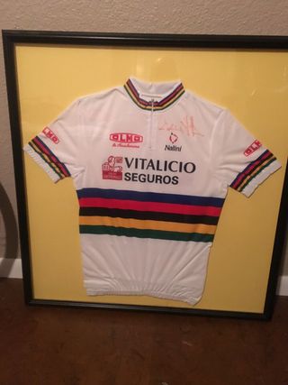 A signed 1999 Oscar Freire world champion’s jersey on eBay
