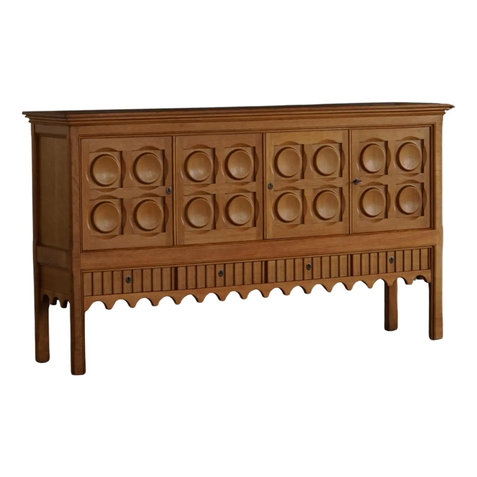 Mid-century carved wood sideboard