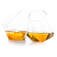 10. Tilted diamond whiskey glass, set of two: View at Amazon