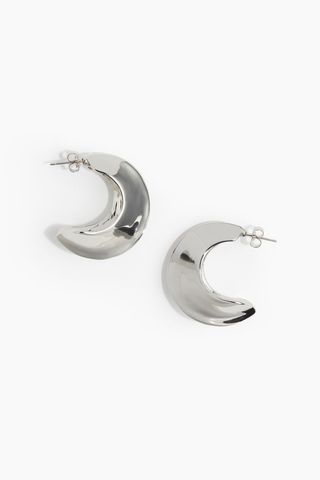 Pointed-Edge Hoop Earrings