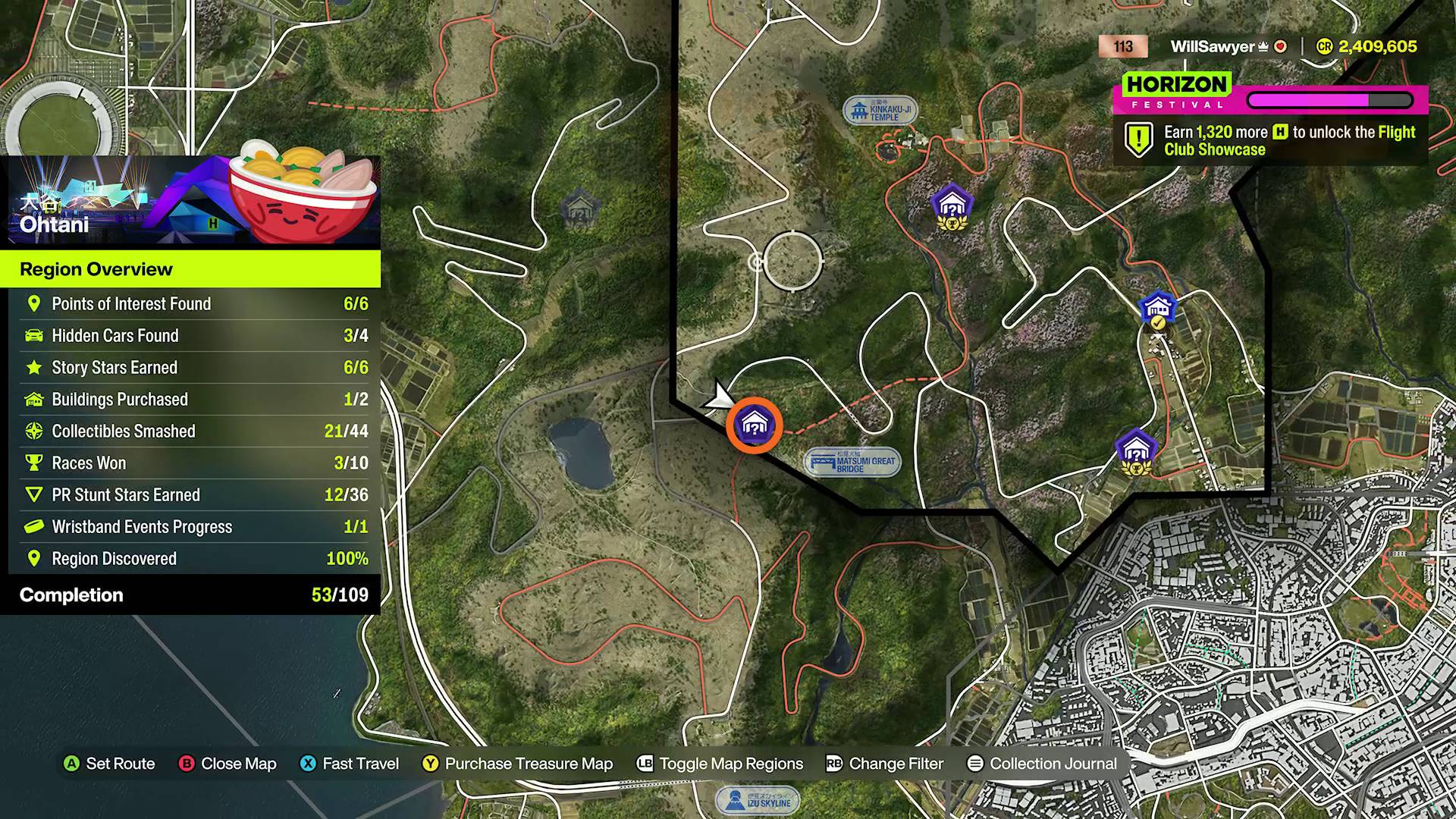 Forza Horizon 6 Barn Find map for Nissan R390 GT1