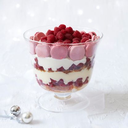 Raspberry Macaron Trifle