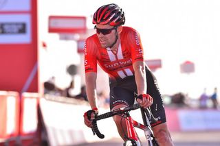 Tom Dumoulin (Sunweb) at the finish of stage 3 UAE Tour