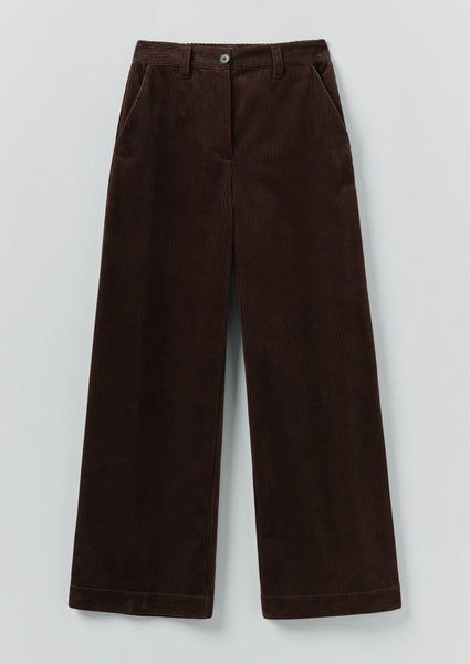 Wide Leg Organic Cord Trousers | Java