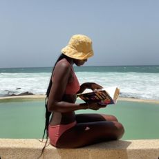 Woman on a tropical vacation