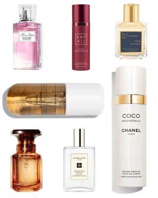 Luxury body sprays, including: Dior Beauty, Kayali, Maison Francis Kurkdjian, Phlur, Chanel Beauty, Fenty Beauty, Jo Malone London