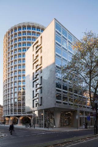 space house brutalist architecture in london exterior of brutalist structure and glazing