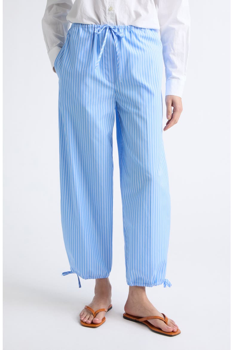 Stripe Organic Cotton Drawstring Trousers