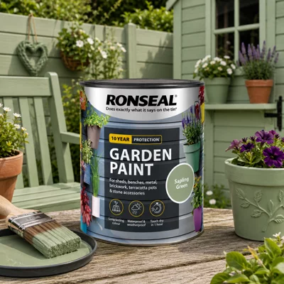 Ronseal Garden Paint Sapling Green 750ml