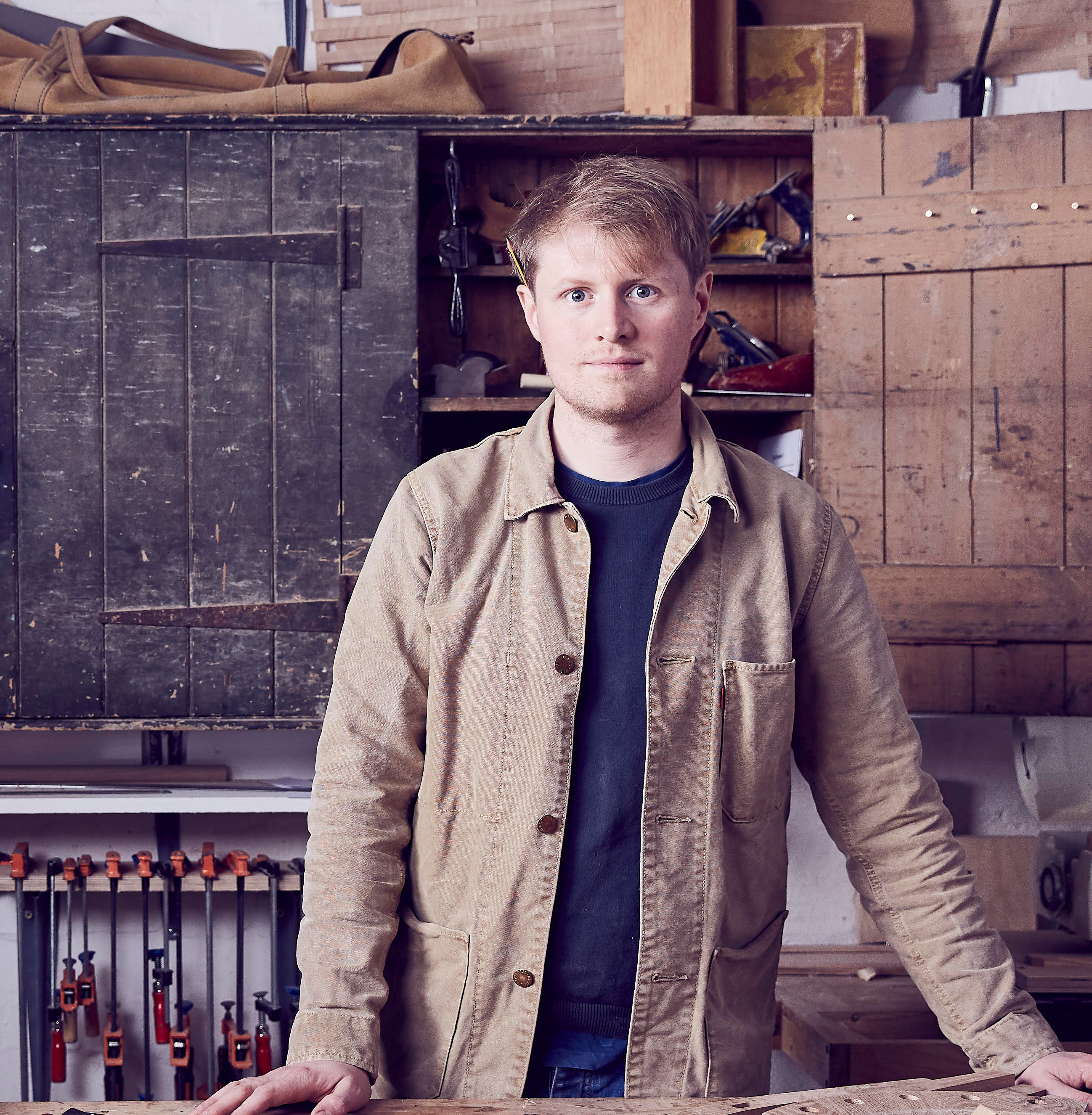 Designer Sebastian Cox in his workshop