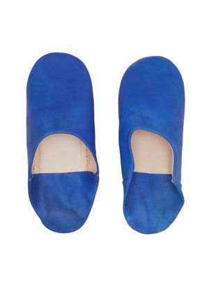 Pro Handmade Designs, Handmade Leather Slippers - Blue