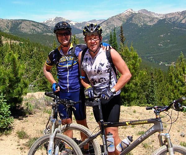 Chris Carmichael along with client and friend Lance Armstrong