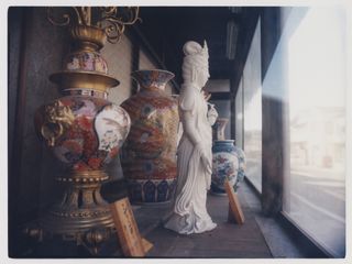 David Abrahams photograph of vases in show window
