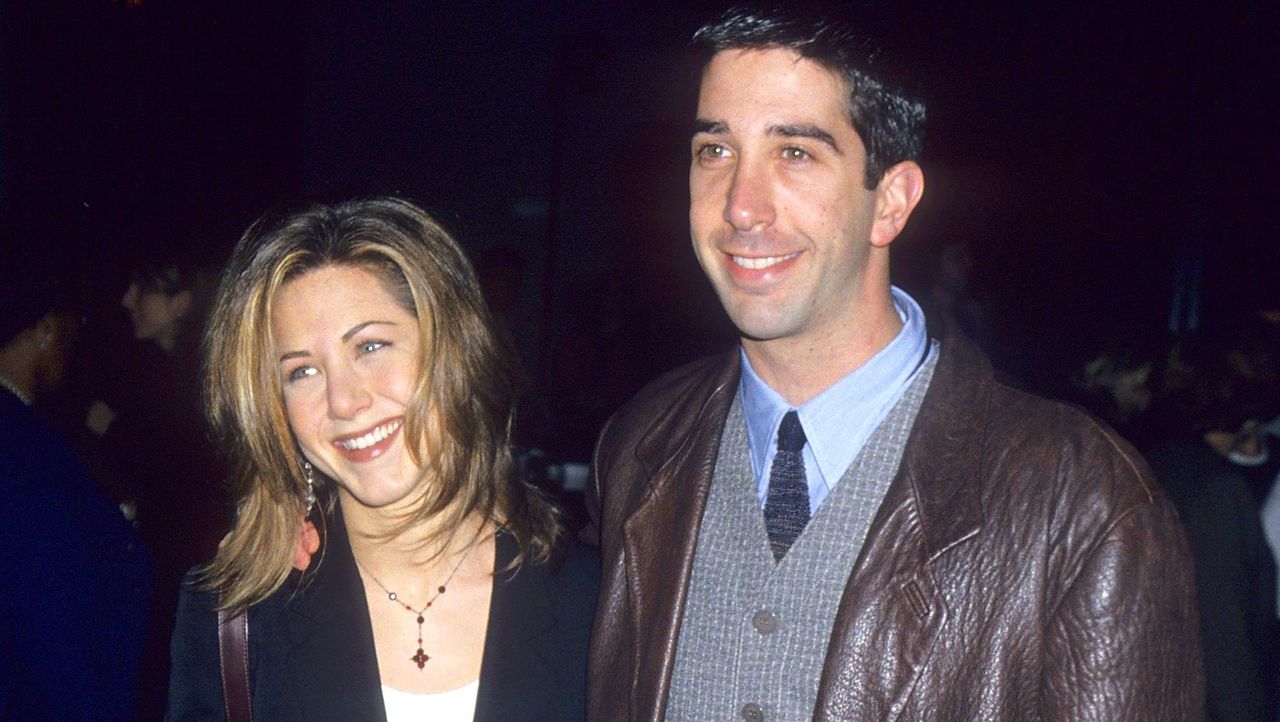 west hollywood, ca january 26 actress jennifer aniston and actor david schwimmer attend the before sunrise west hollywood premiere on january 26, 1995 at the dga theatre in west hollywood, california photo by ron galella, ltdron galella collection via getty images