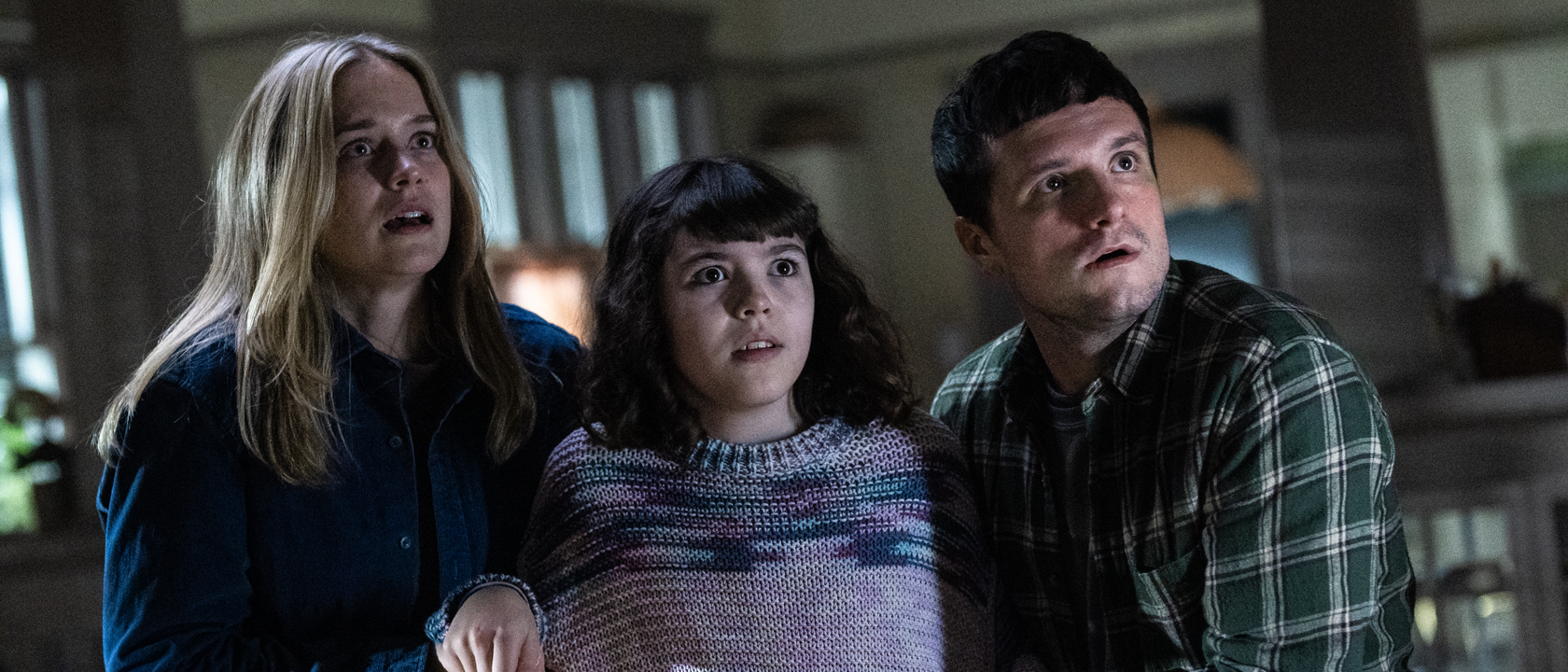 Josh Hutcherson, Elizabeth Lail, and Piper Rubio in Five Nights At Freddy&#039;s 2 