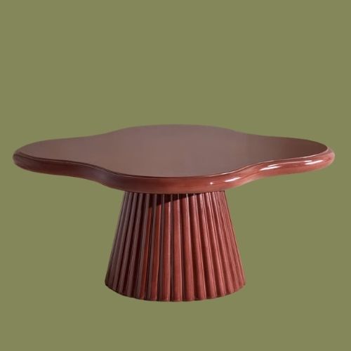 Soho Home, Dayton Outdoor Coffee Table, Concrete, Maroon