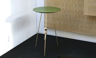 Three Korean designers, Eunhak Kim, Sunghee Do and Hanna Lee, collaborated with three master craftsmen to create a collection of contemporary furniture made using traditional skills. The 'Ottchil' table, named after the ancient process of Korean lacquering, features three spun metal legs and a top that is painted with Korean lacquer