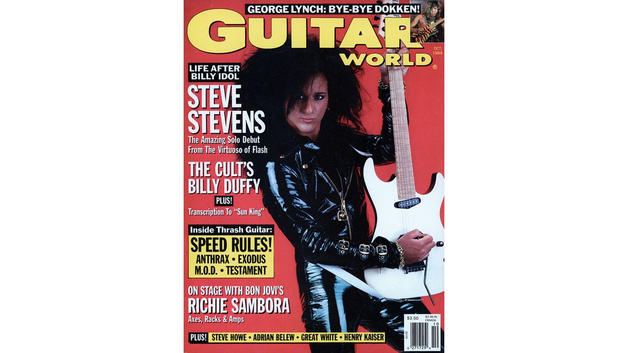 Steve Stevens Guitar World cover