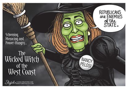 Political Cartoon U.S. Nancy Pelosi enemies of the state