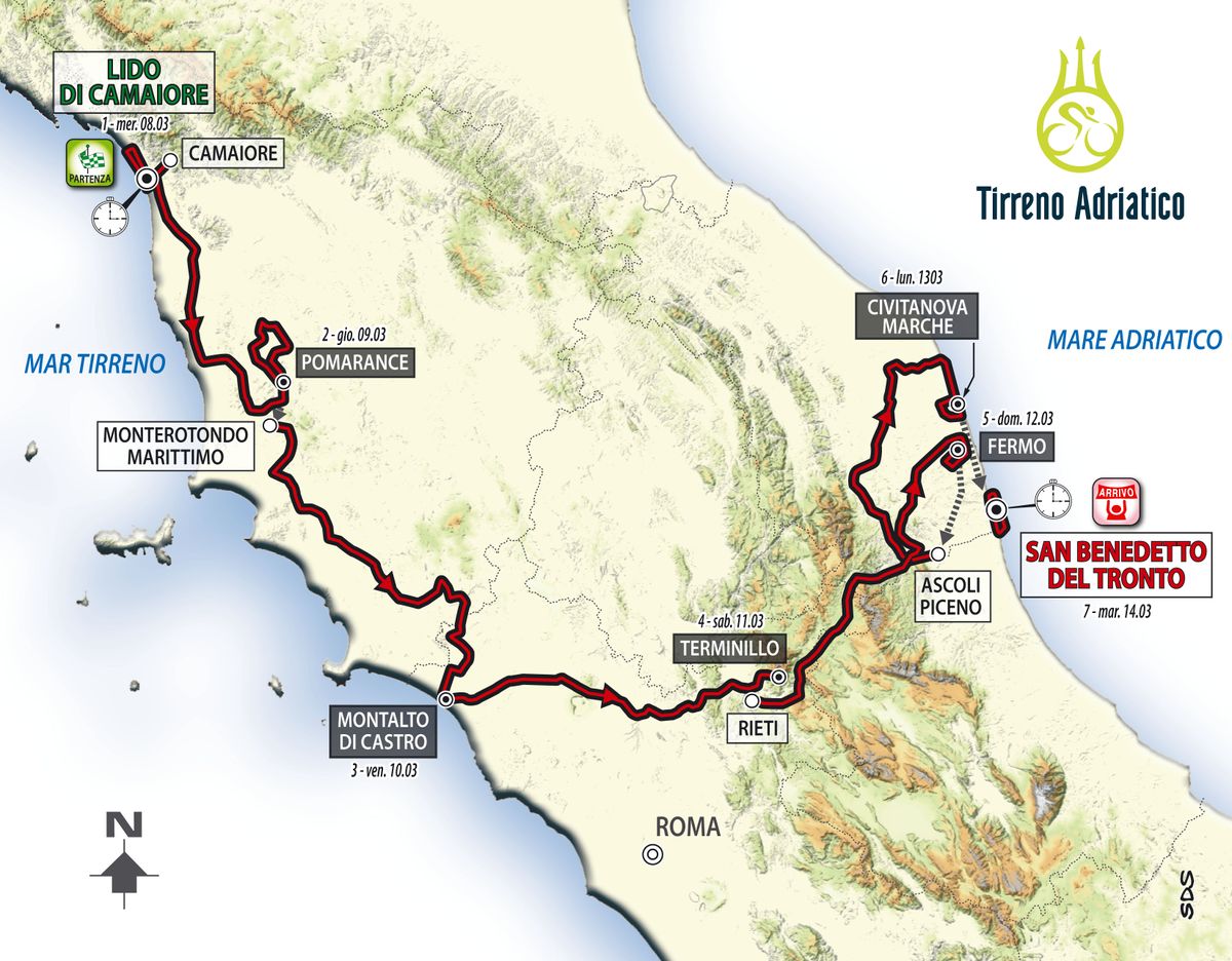 Tirreno-Adriatico 2017 route announced | Cyclingnews