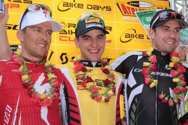 The elite men's podium