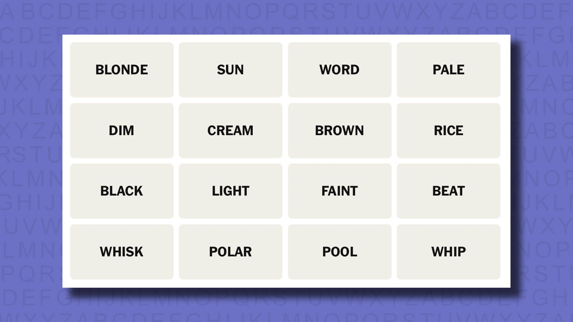 NYT Connections hints for game 838 on a purple background